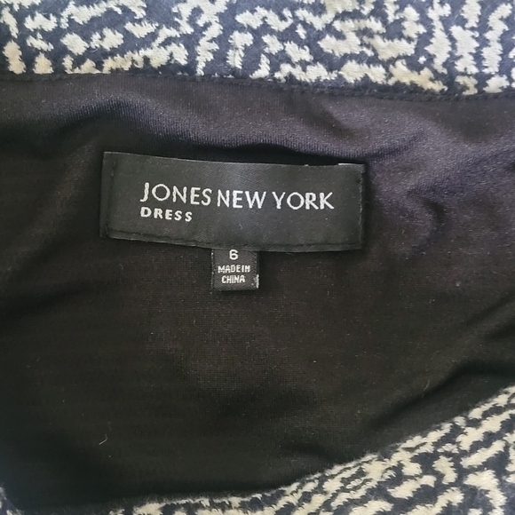 Beautiful black and white peter pan collar  Jones Newyork Dress size 6 - Picture 11 of 12